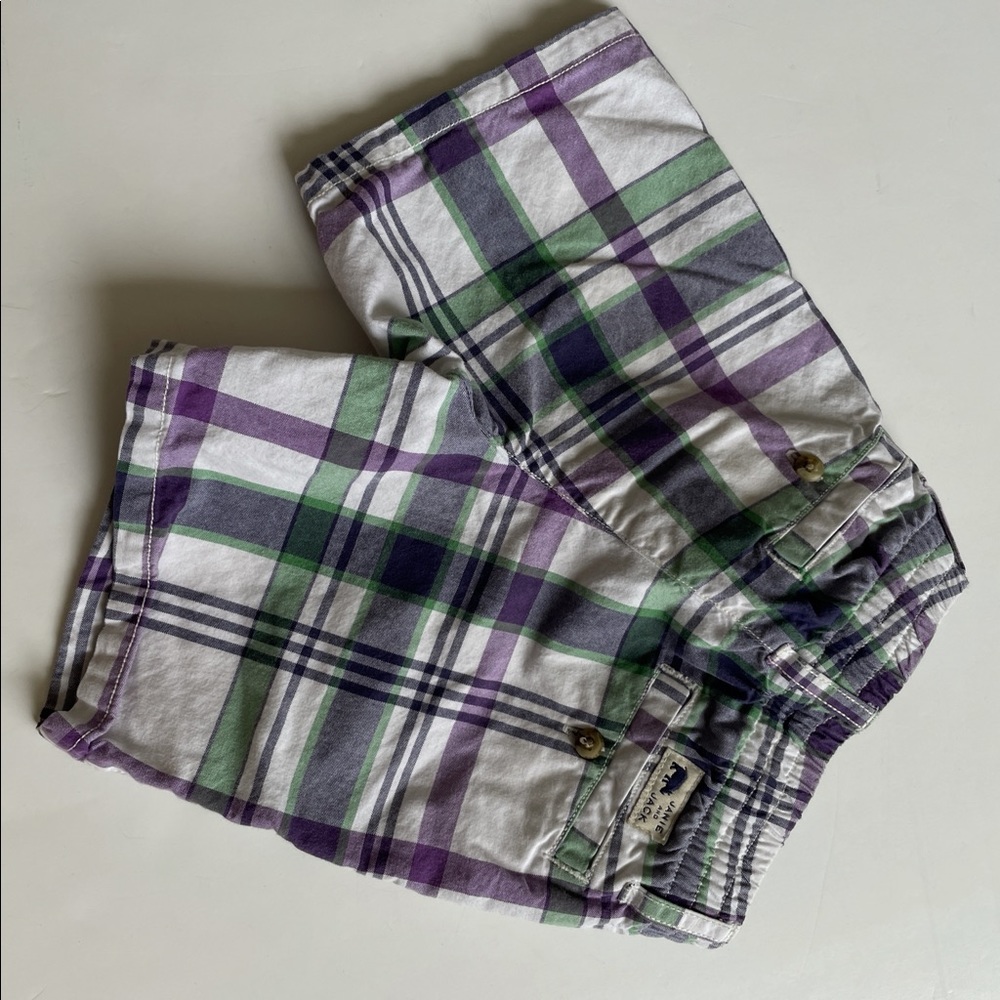 Janie and Jack Safari Prep plaid shorts - Picture 5 of 5